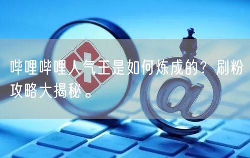 哔哩哔哩人气王是如何炼成的？刷粉攻略大揭秘。