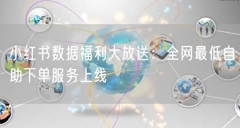 小红书数据福利大放送:全网最低自助下单服务上线